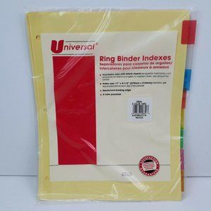 Universal 3 Ring Binder Index 8 Tab Paper Organize
